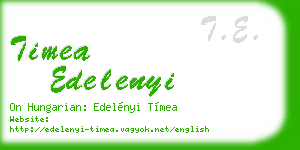 timea edelenyi business card